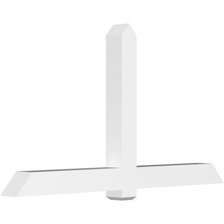 Ekena Millwork Eugene Architectural Grade PVC Gable Bracket, 84"W x 45 1/2"H x 6"D x 6"F, 13/12 Pitch GBP084X46X0606EUG00